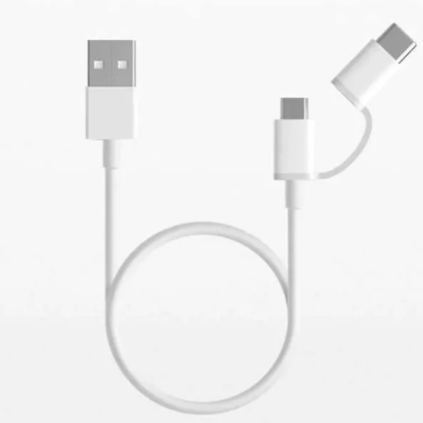 Mi 2-In- Usb Cable 30 Cm (Micro Usb To Type C)
