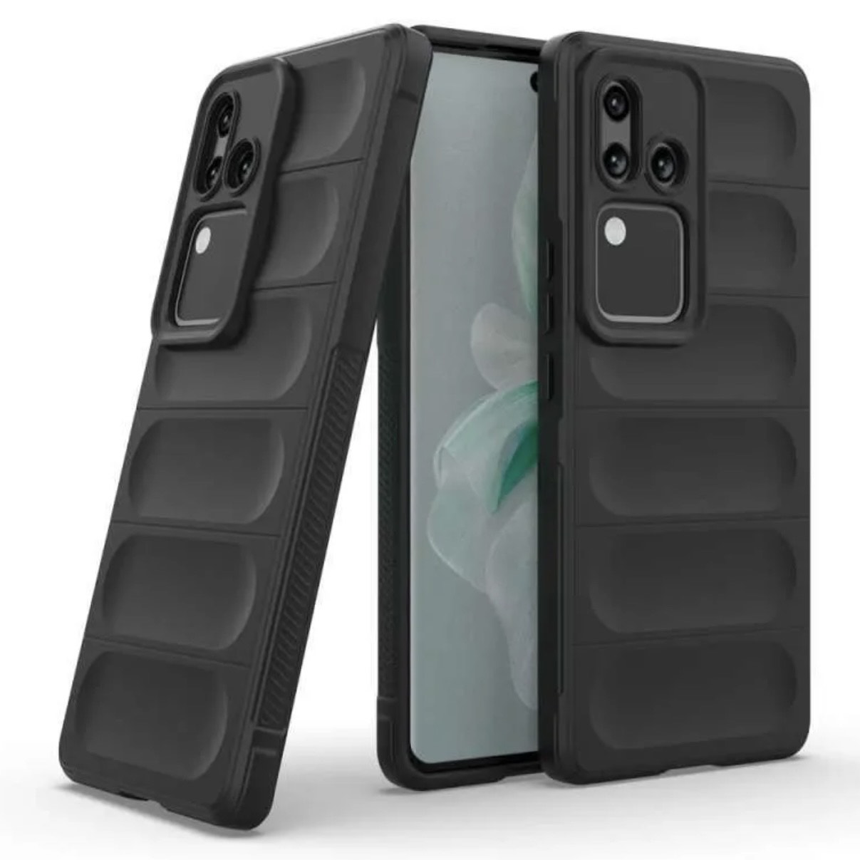 Vivo V30 Pro (5G) -Back Cover | Liquid Silicon Magic Case with Camera Protection | Black