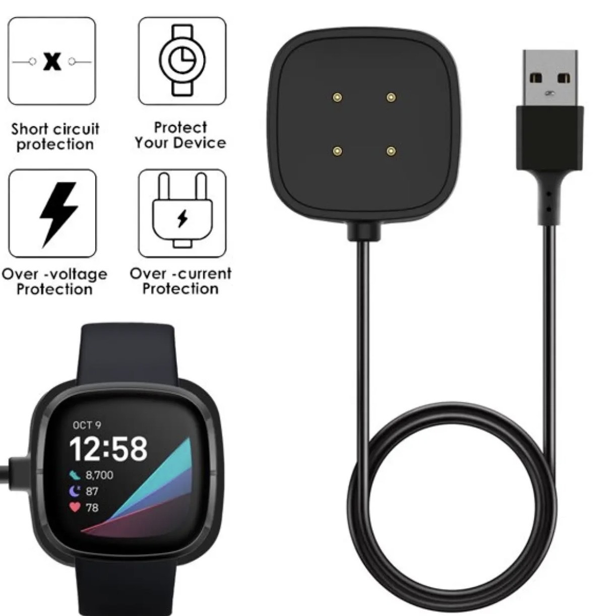 Fitbit Sense/Versa 3 USB Charging Cable