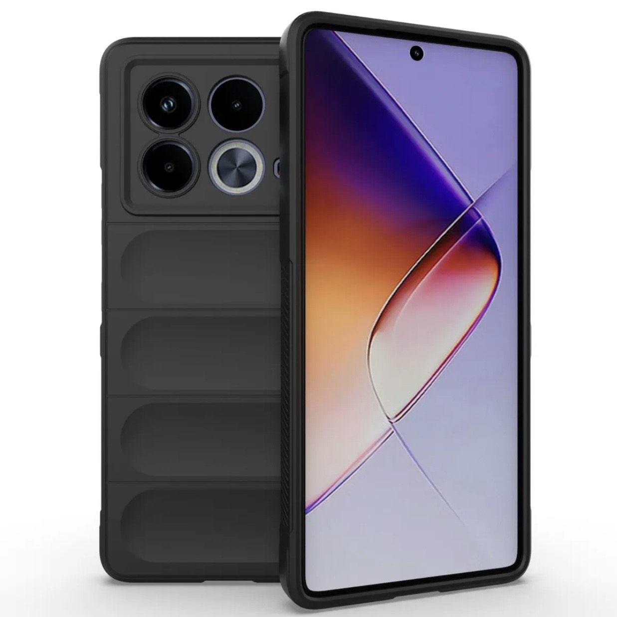 Infinix Note 40 (5G) Liquid Silicon Magic Case with Camera Protection | Black