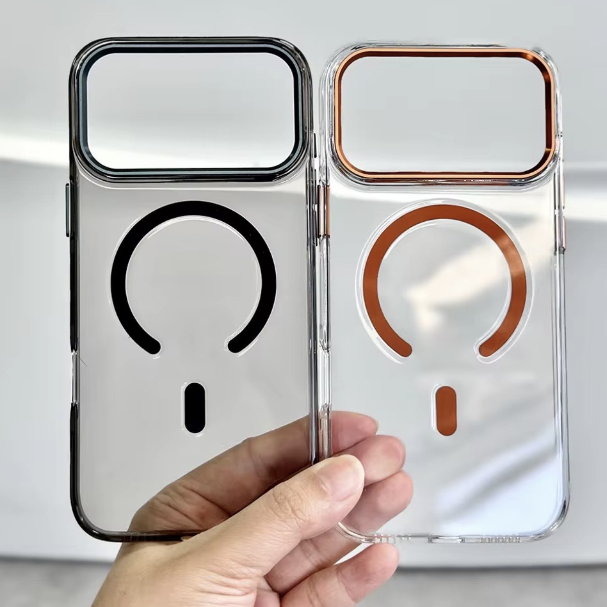 Transparent Magnetic Phone Case for iPhone 17 Pro Max