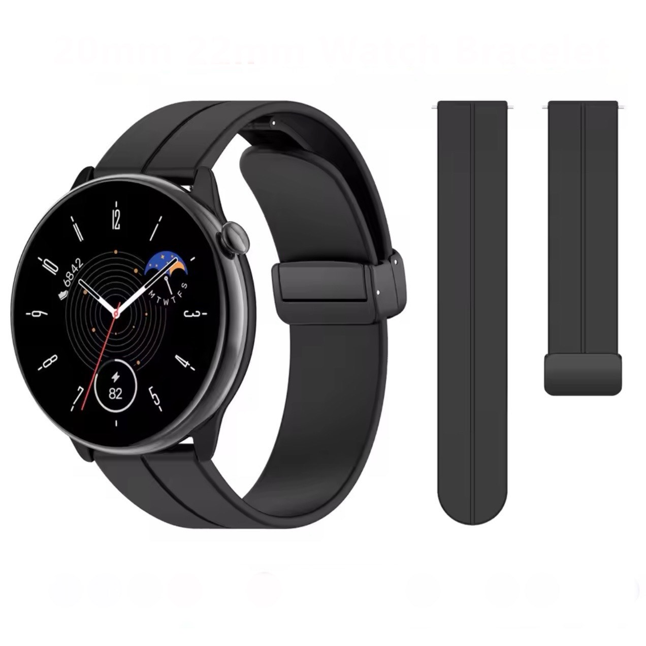 Amazfit GTR 4 Mini Metal Magnetic Watch Strap 20mm Soft Silicone