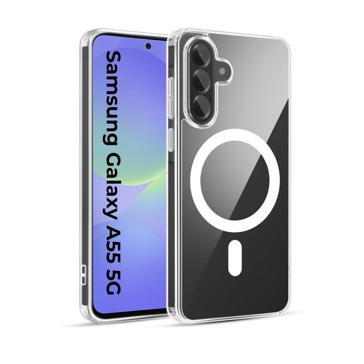 Samsung Galaxy A55 5g Compatible with MagSafe | Shockproof | Transparent | Stylish Protective Design |