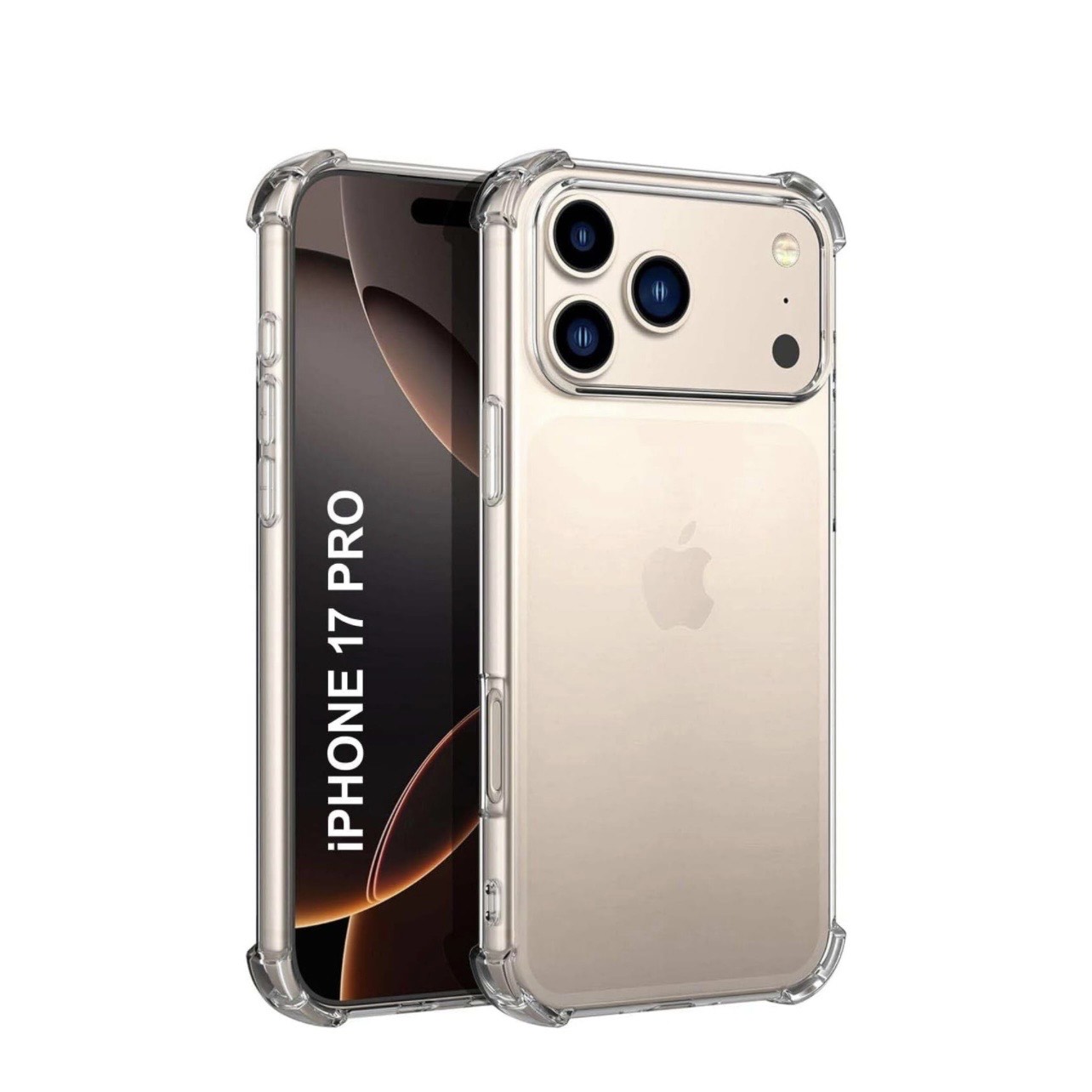 iPhone 17 Pro - Ultra Slim Transparent Shockproof Back Cover | TPU Slim-Fit Protective Case with 360° Full Body Protection PC & TPU