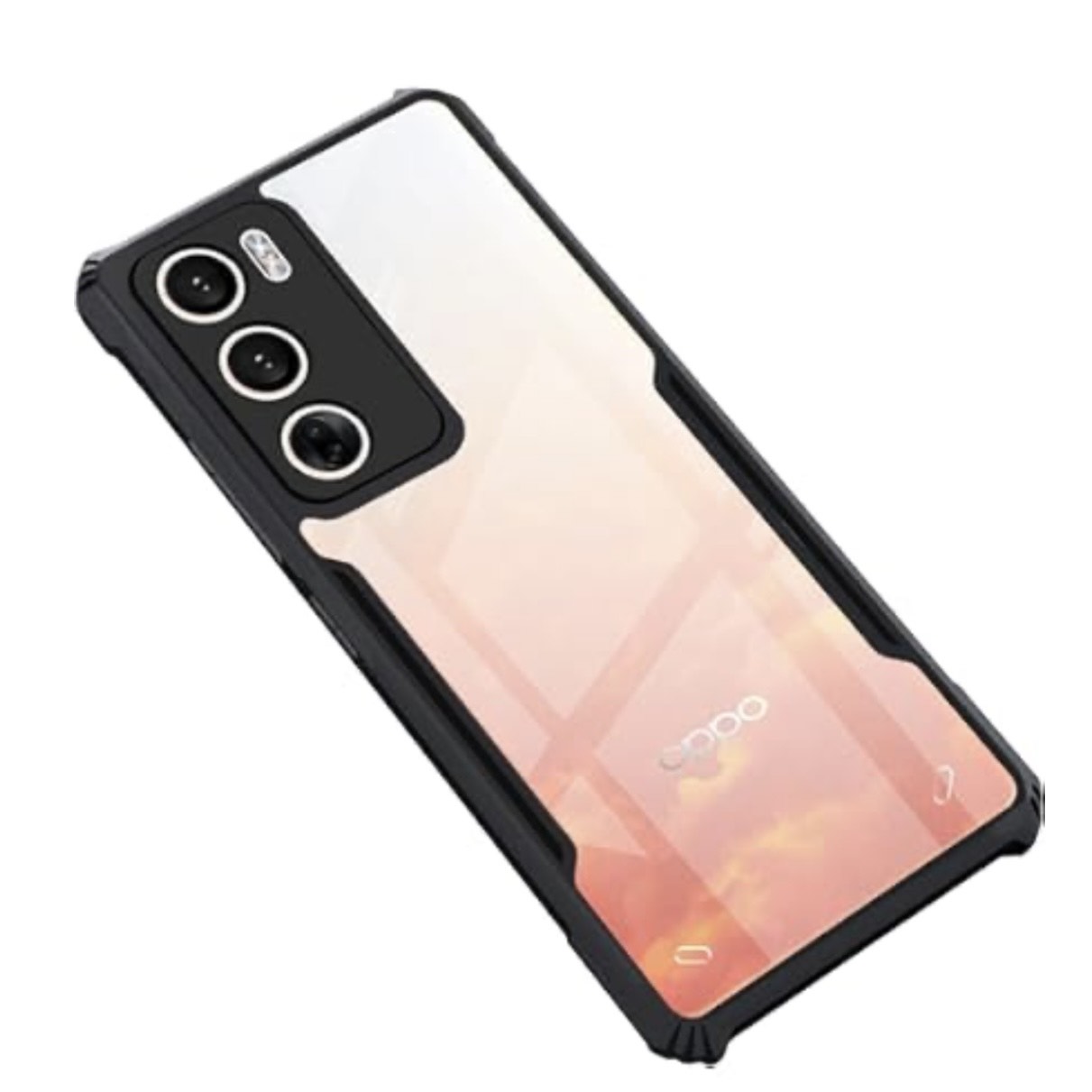 Oppo Reno 12  (5G) Clear Transparent With Bumper Cover Case - Non Yellowing