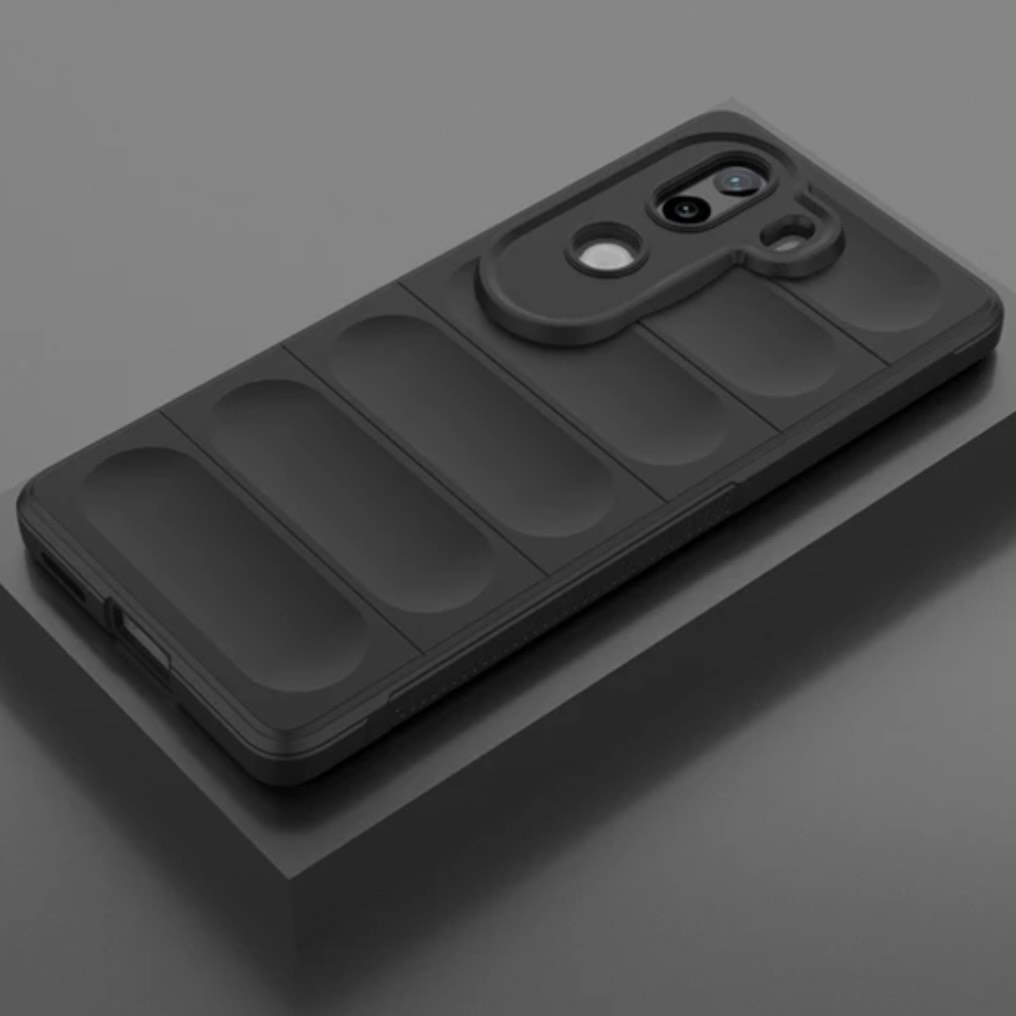 Vivo V40E -Back Cover | Liquid Silicon Magic Case with Camera Protection | Black