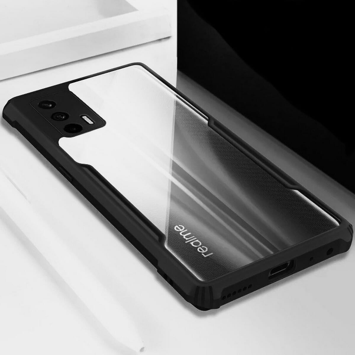 Ipaky Case With Back Transparent And Soft Edge For Realme Q3 Pro (5G)