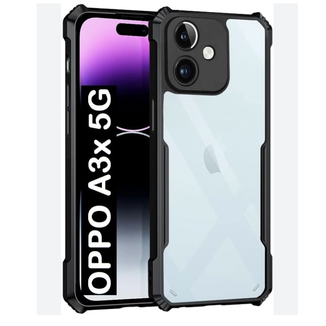 OPPO A3x 5G Clear Transparent With Bumper Cover Case - Non Yellowing
