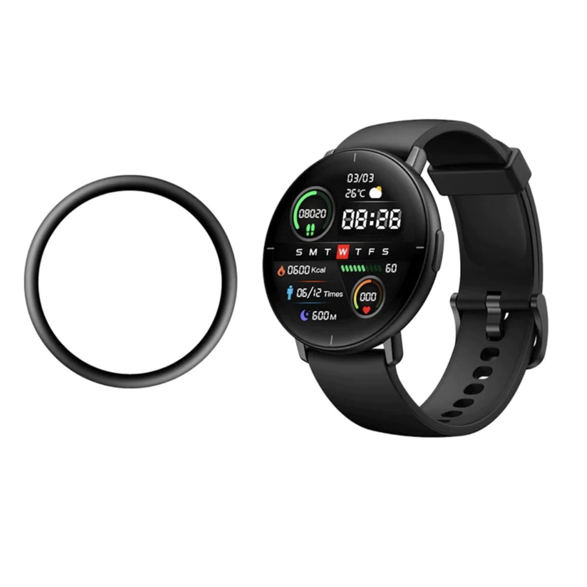 Mibro A1 Smartwatch Silicone Tempered Glass