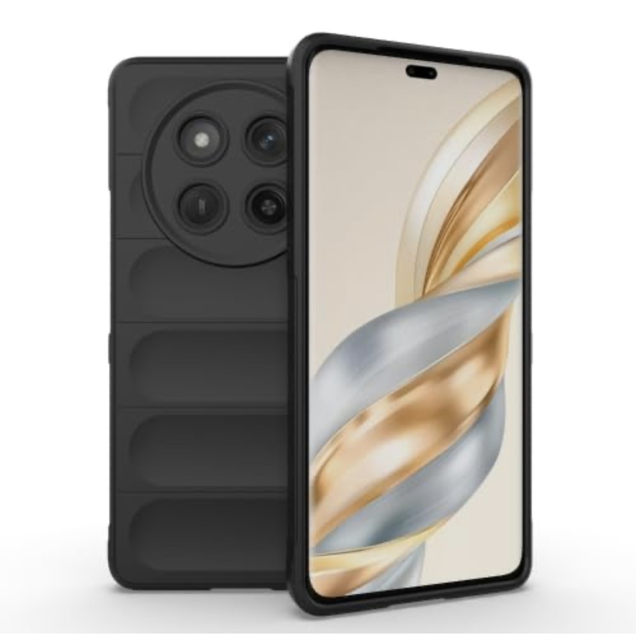 Honor X9C (5G) -Back Cover | Liquid Silicon Magic Case with Camera Protection | Black