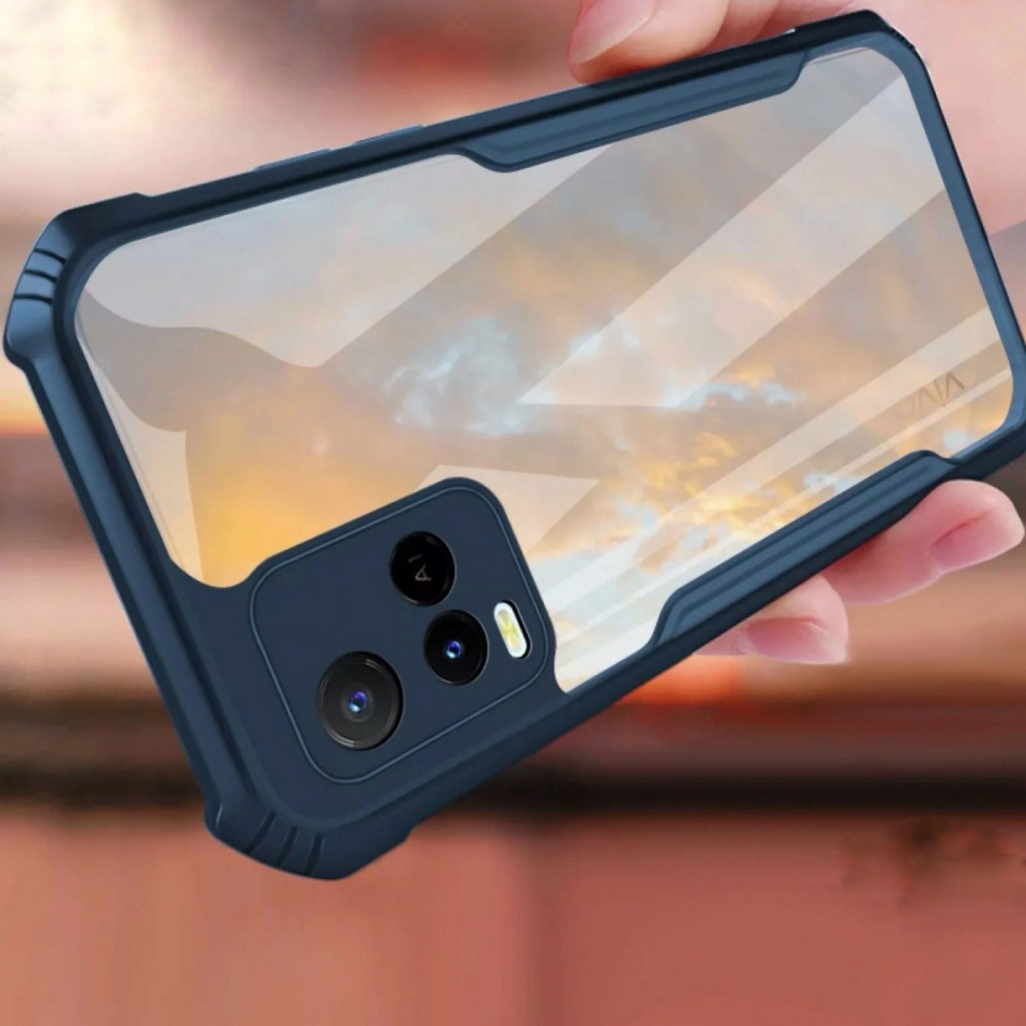 Ipaky Case With Back Transparent And Soft Edge For Vivo Y21E