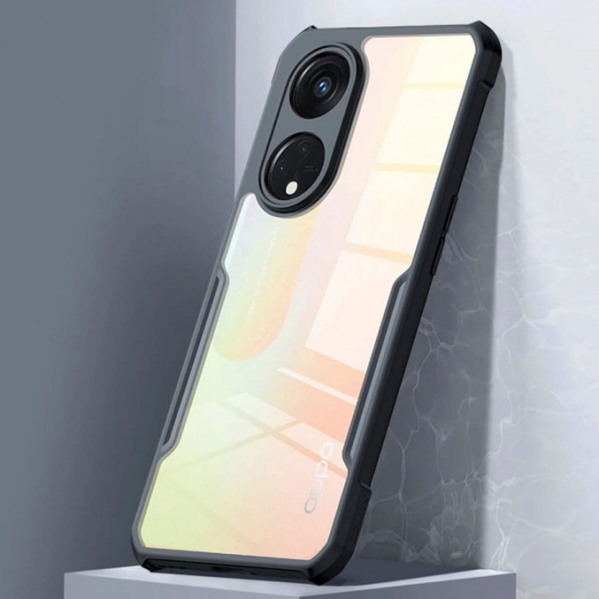 Ipaky Case With Back Transparent And Soft Edge For Oppo Reno 8T (5G)
