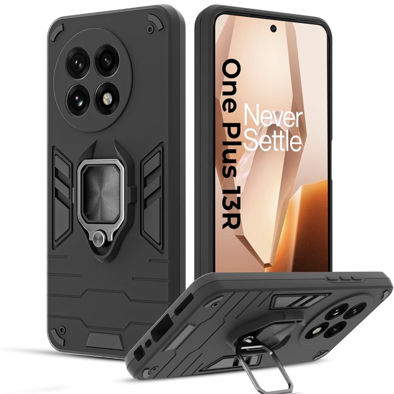 One Plus 13R (5G) Ring Stand Shockproof Armor Case