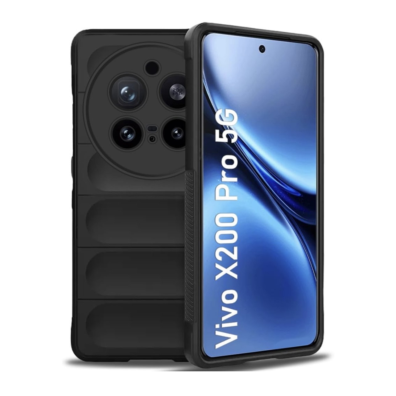 VIVO X200 Pro (5G) -Back Cover | Liquid Silicon Magic Case with Camera Protection | Black