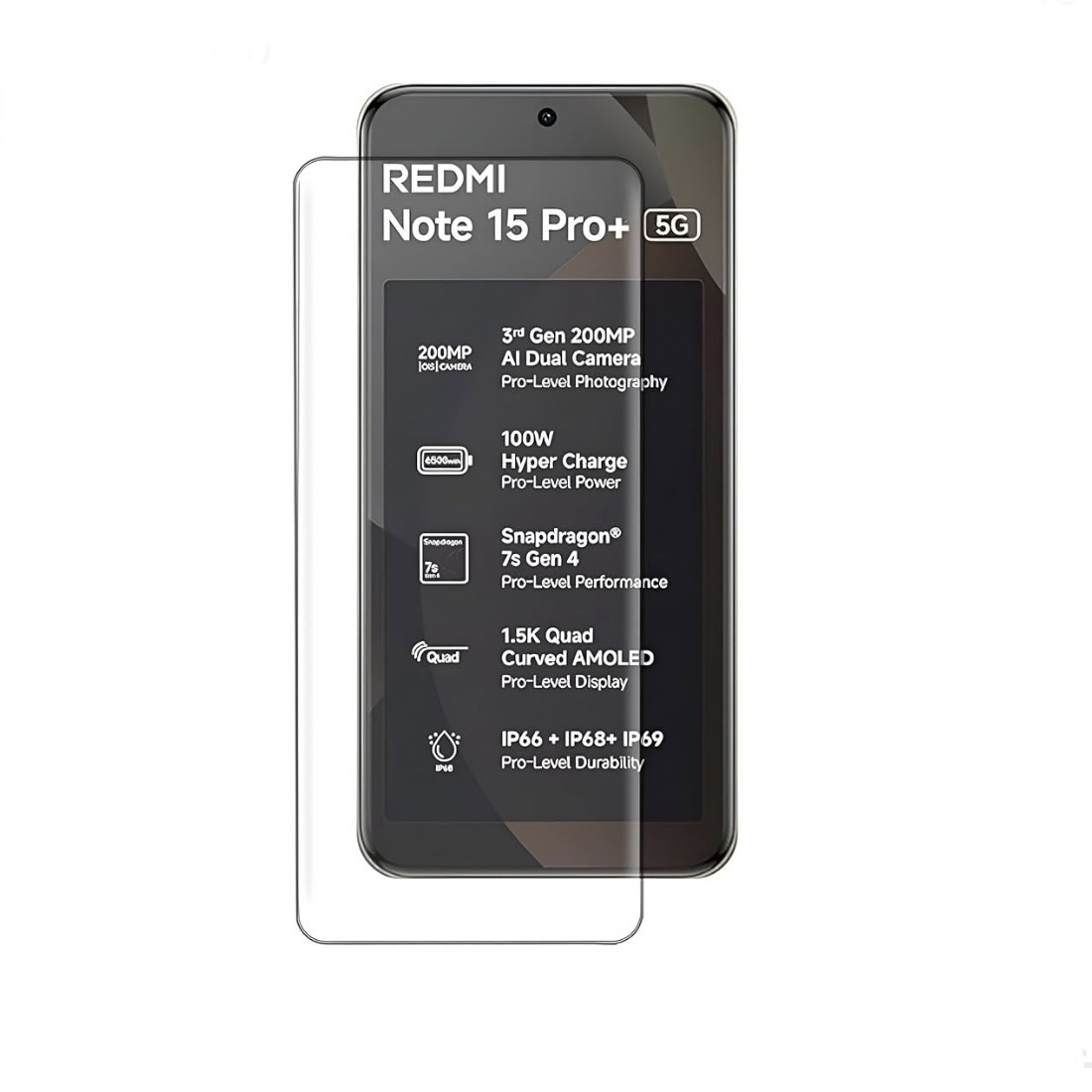 Redmi Note 15 Pro Plus (5G)  Full Glue Glass