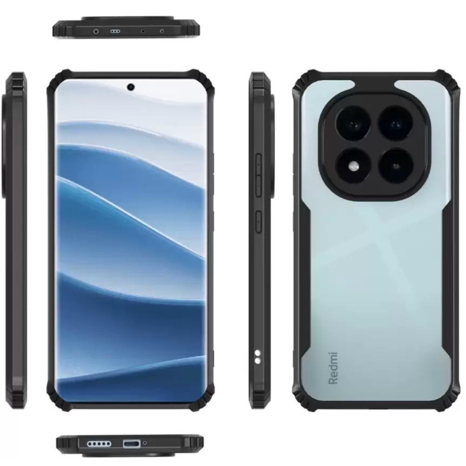 Redmi Note 14 Pro (5G) Clear Transparent With Bumper Cover Case -Non Yellowing