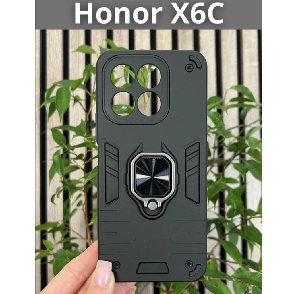 Honor X6C Ring Stand Shockproof Armor Case
