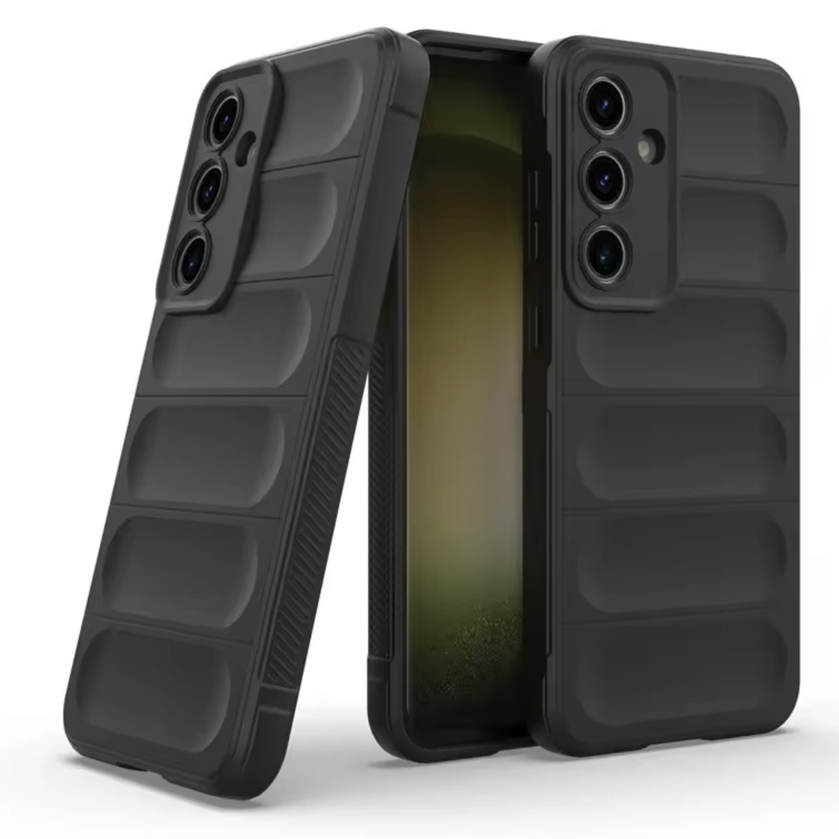 Samsung Galaxy A56 (5G) -Back Cover | Liquid Silicon Magic Case with Camera Protection | Black