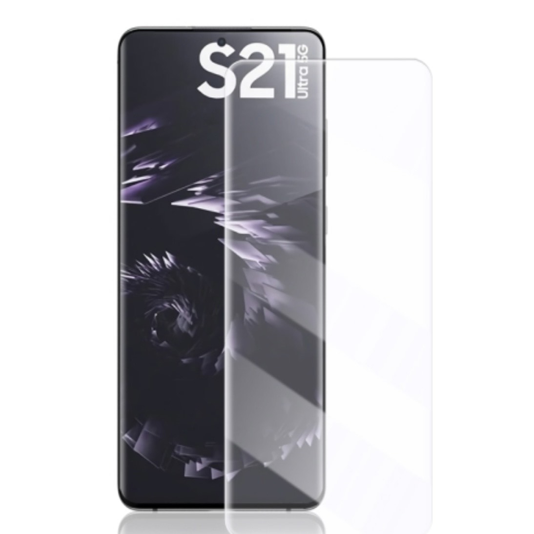 Premium UV Glass for Samsung S21 Ultra  Full Screen Curved Coverage Tempered Protector