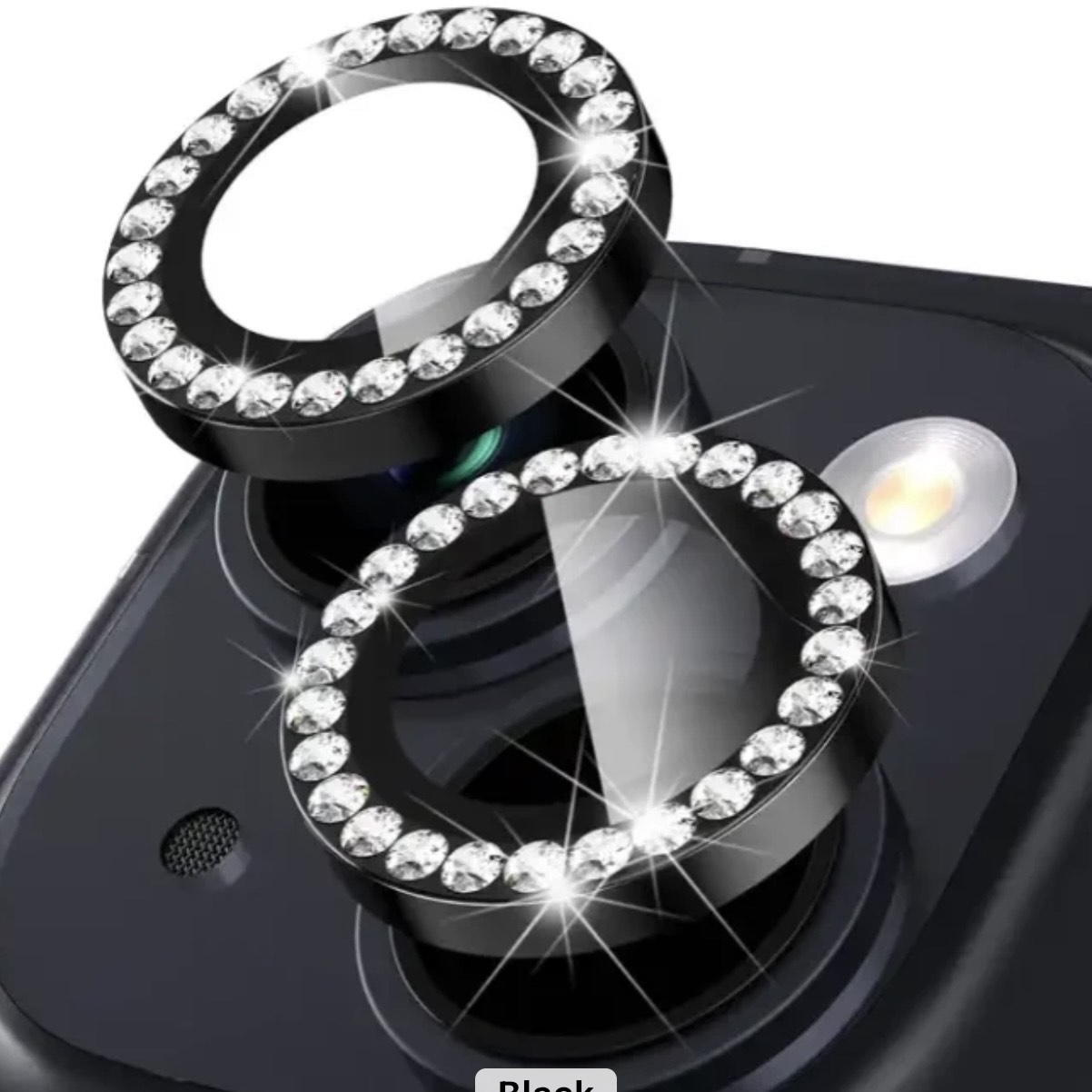 2 Pcs Diamond Camera Lens Protector For iPhone 15, 15 Plus