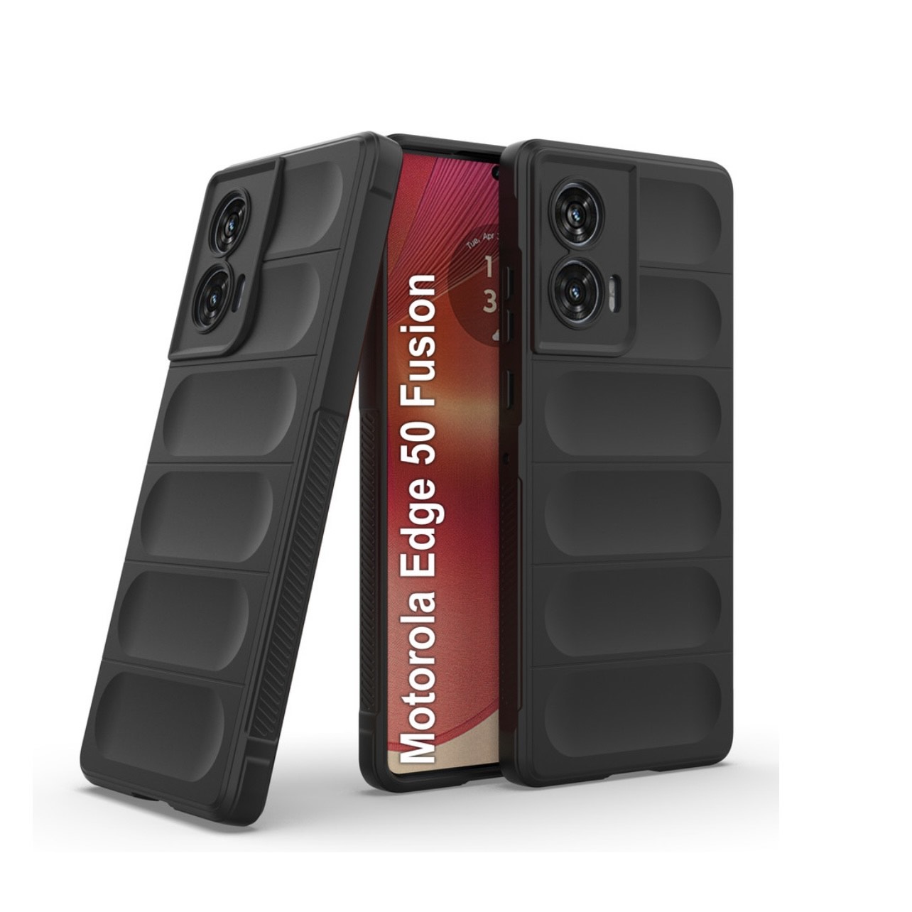 Motorola Moto G85 (5G) - Back Cover | Liquid Silicon Magic Case with Camera Protection | Black