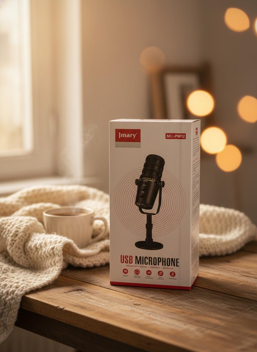 JMARY MC-PW12 360 Degree Rotating USB Desktop Microphone