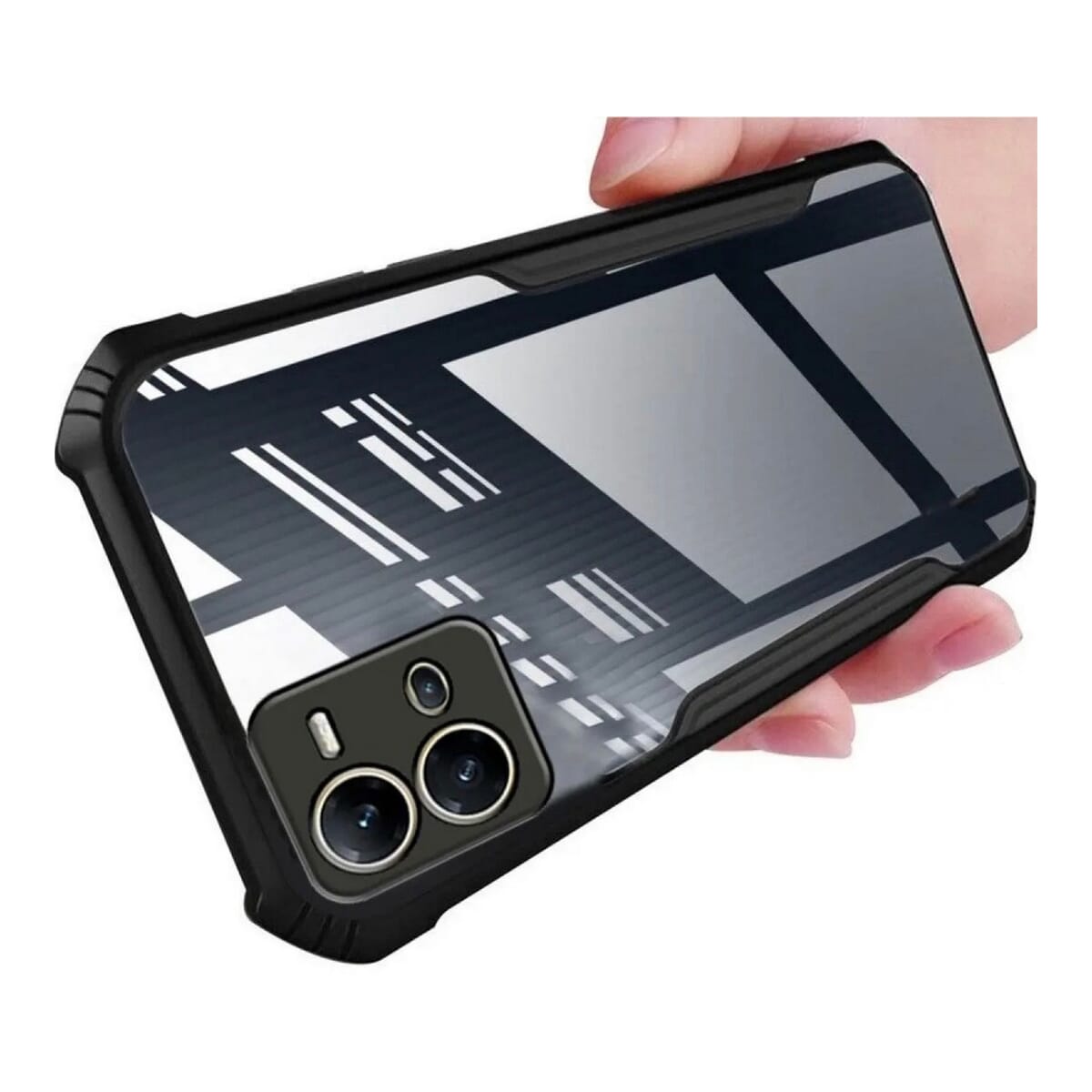 Ipaky Case With Back Transparent And Soft Edge For Vivo V25E