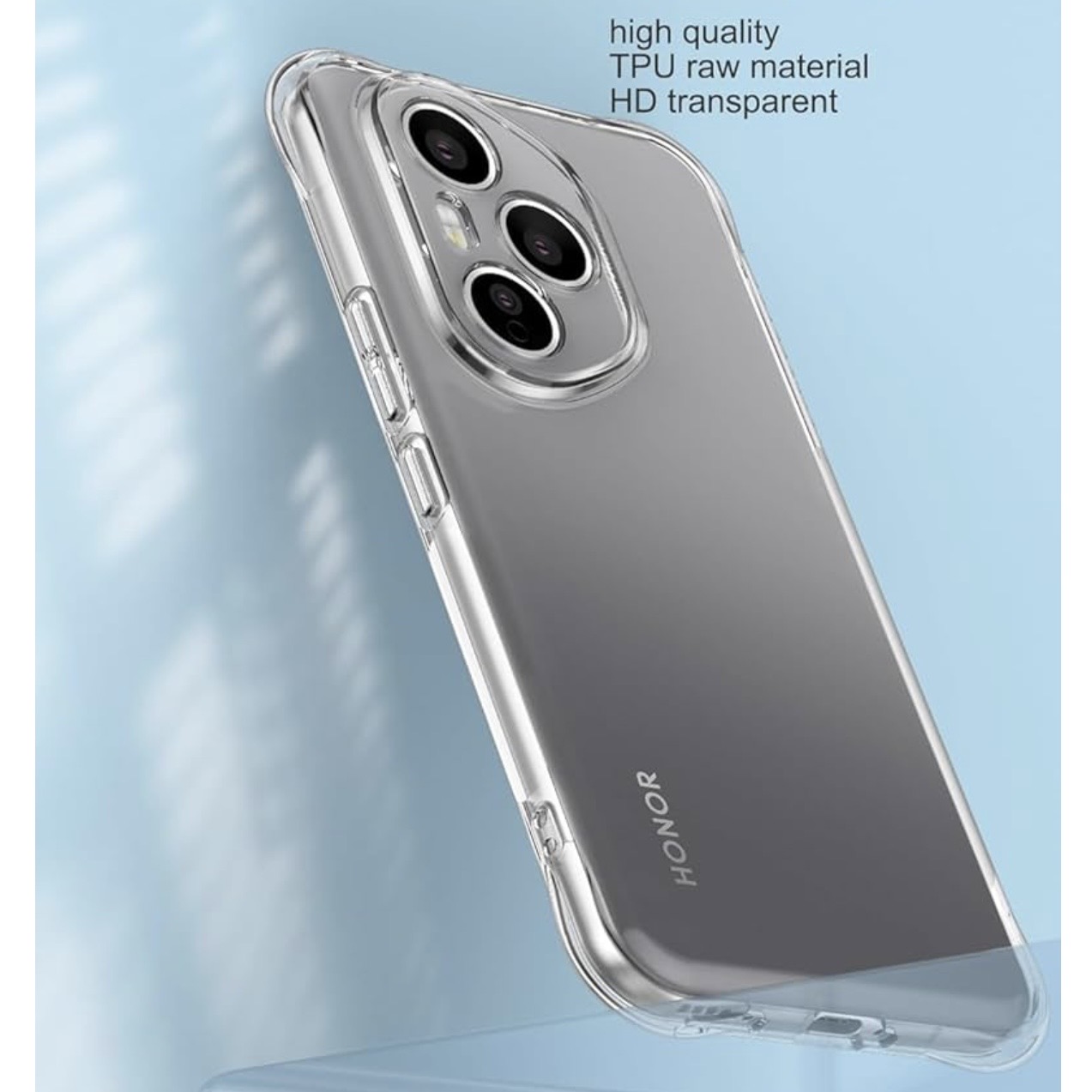 Honor 400 Pro(5G) Transparent Shock Proof Design Camera Edges Protection Crystal Clear Silicon Soft TPU and Flexible Bumper Phone Cover