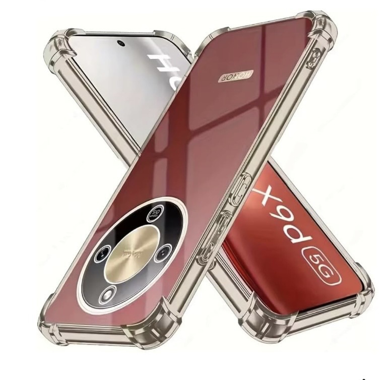 Honor X9D (5G) Transparent, Shock Proof Design, Camera Edges Protection, Crystal Clear Silicon Soft TPU and Flexible Bumper Phone Cover