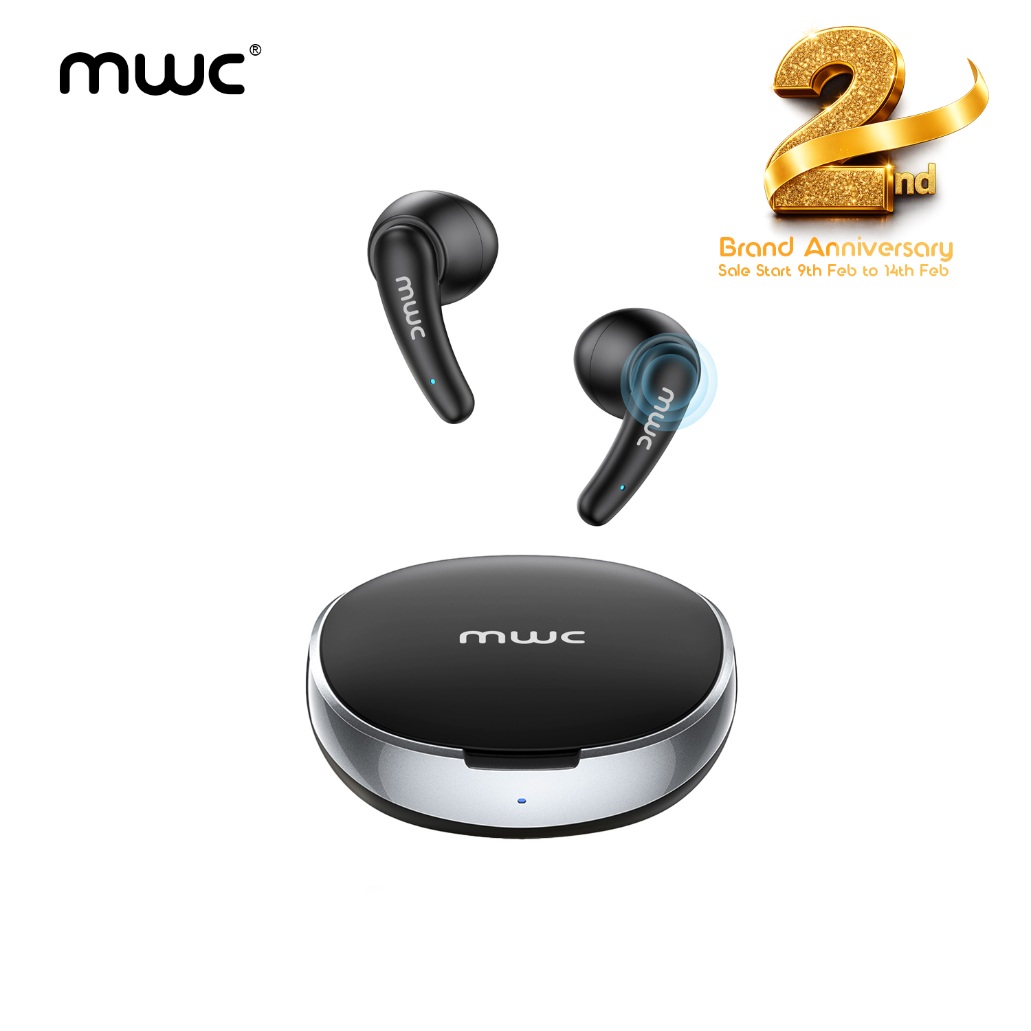 MWC STAR MT1 Gaming Earbuds With 13mm Driver And 6ms Low Latency