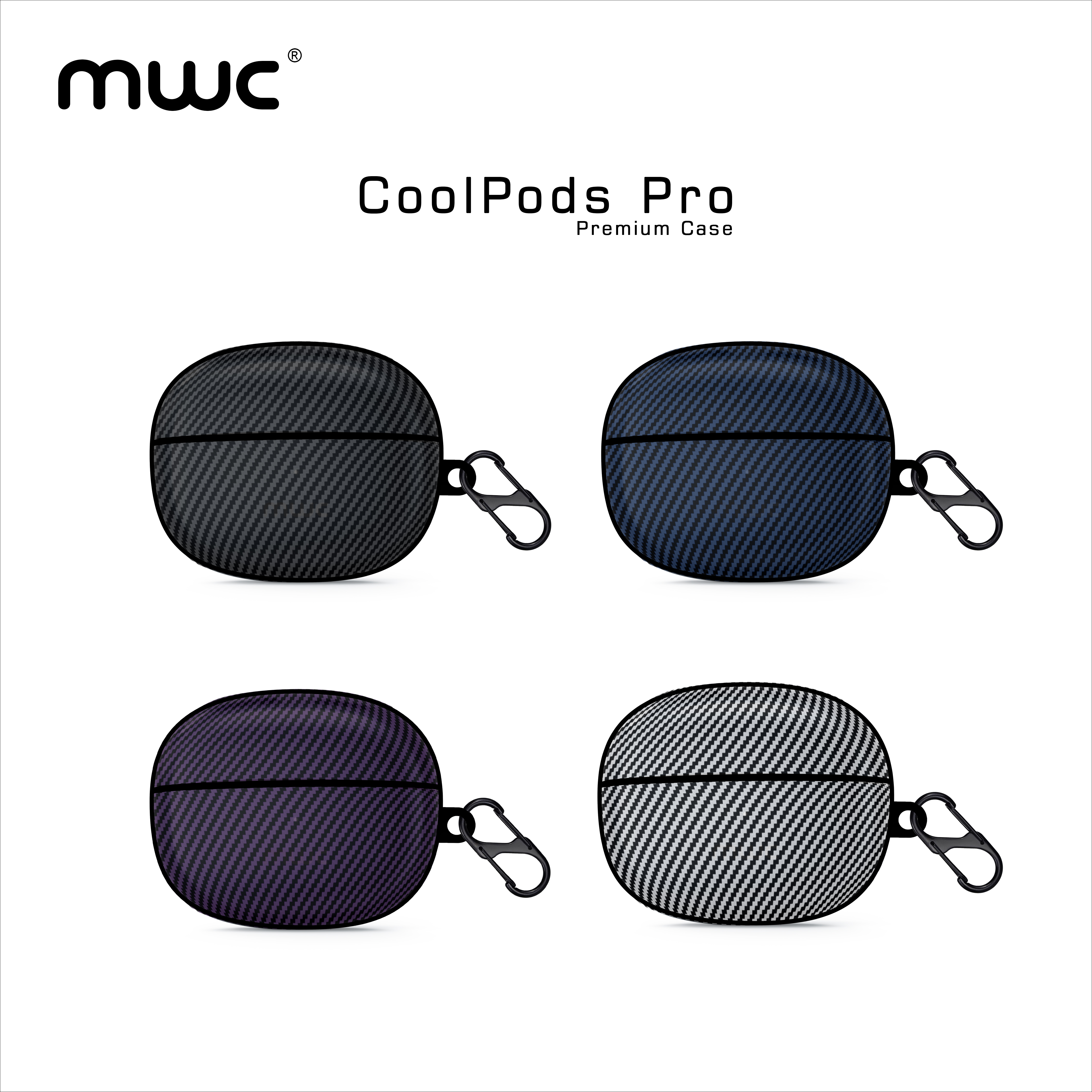 MWC CoolPods Pro Carbon Fibre Texture Protective Case