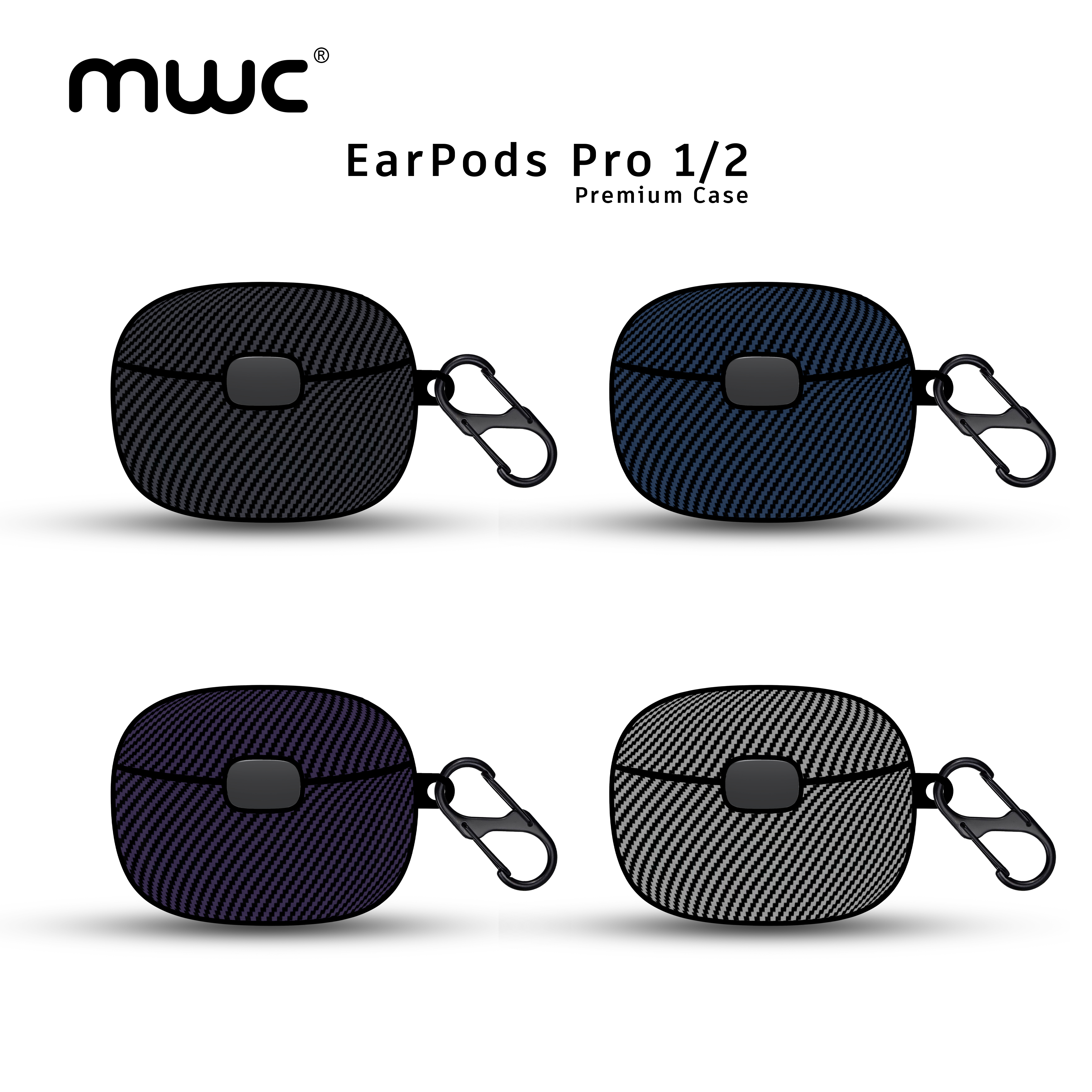 MWC Earpods Pro Carbon Fibre Texture Protective Case