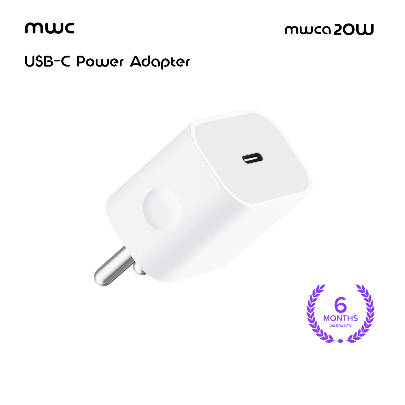 MWC Fast Charging Power Adapter With Type-C Port | 3A | Max 20W | MWCA-20W