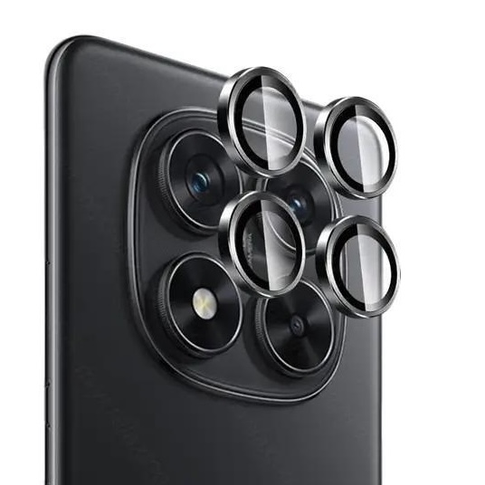 Redmi Note 14 Pro (5g) Camera Protector Mettalic Ring Glass - Black
