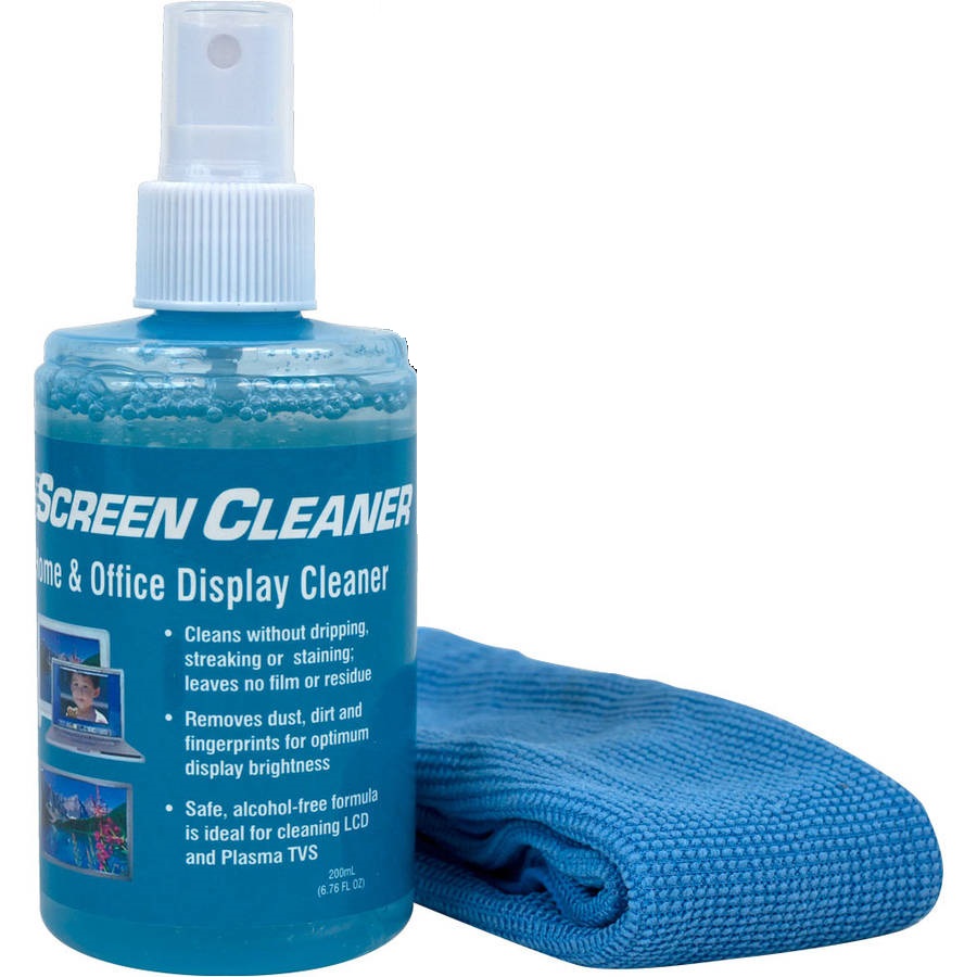 Laptop,TV, Mobile Screen And Other Screen Cleaner Liquid With Cloth - Multicolor