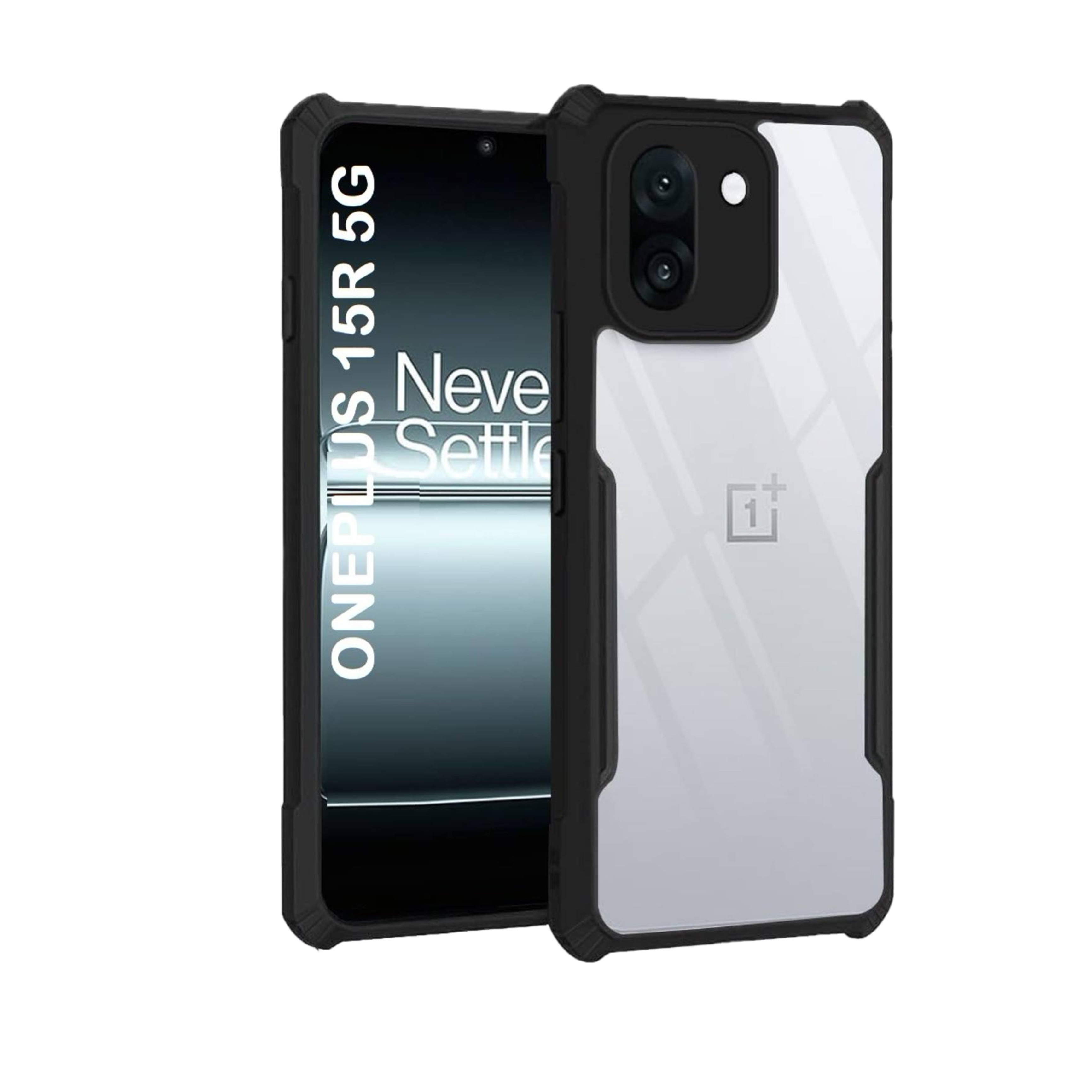 Oneplus 15R Ipaaky Back Transparent Case With Side Border