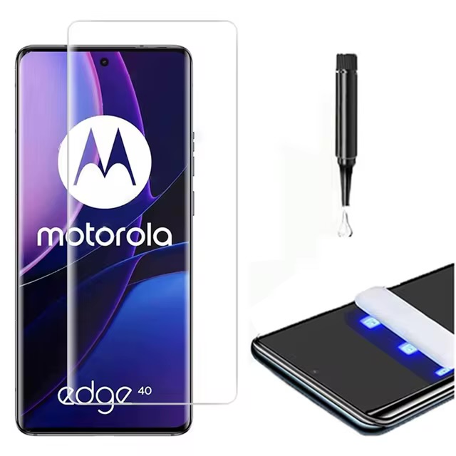 Motorola Moto Edge 40 Neo UV Curved Screen Protector Glass With Liquid & Light - Other