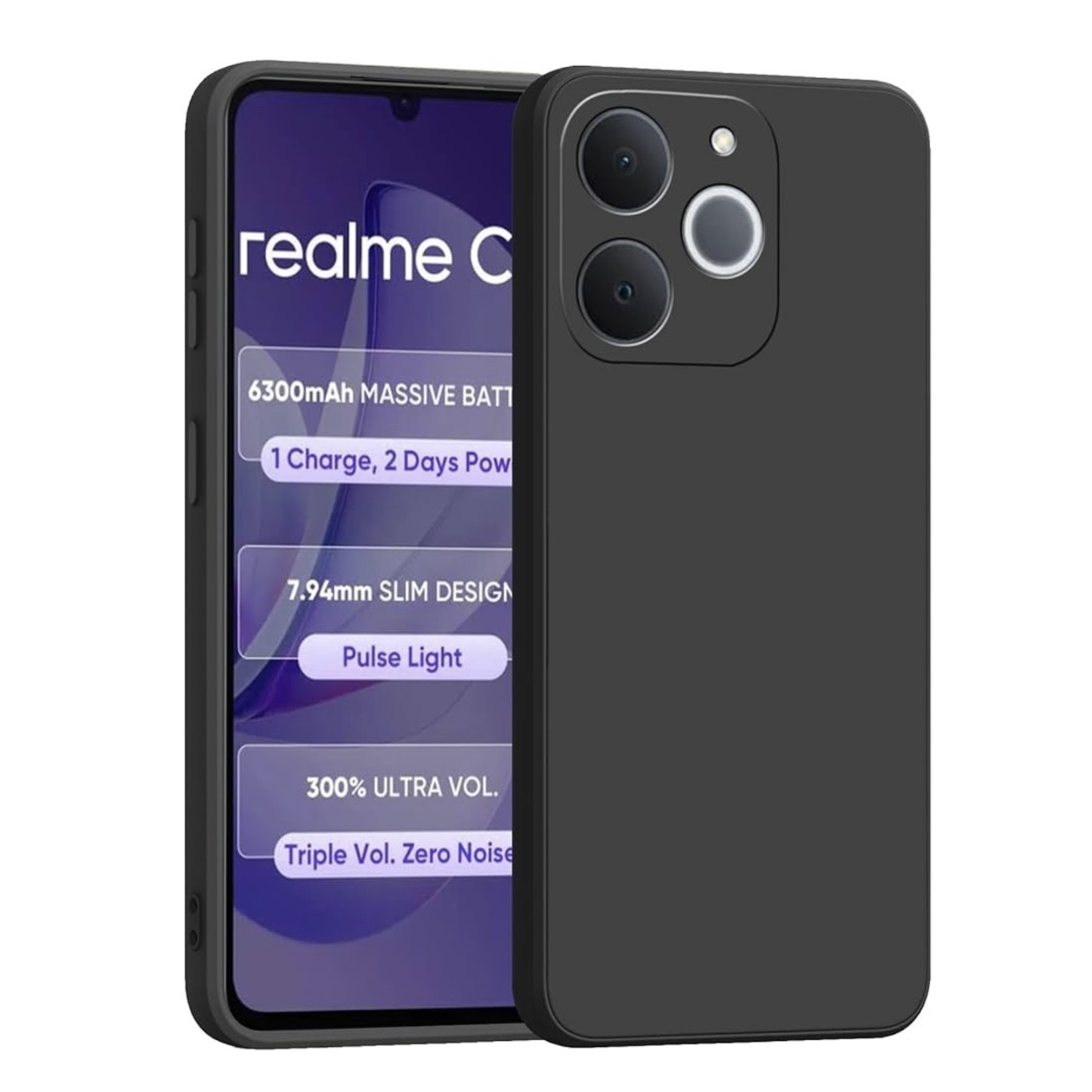 Realme C71(4G) Soft Silicon Case With Internal Fur