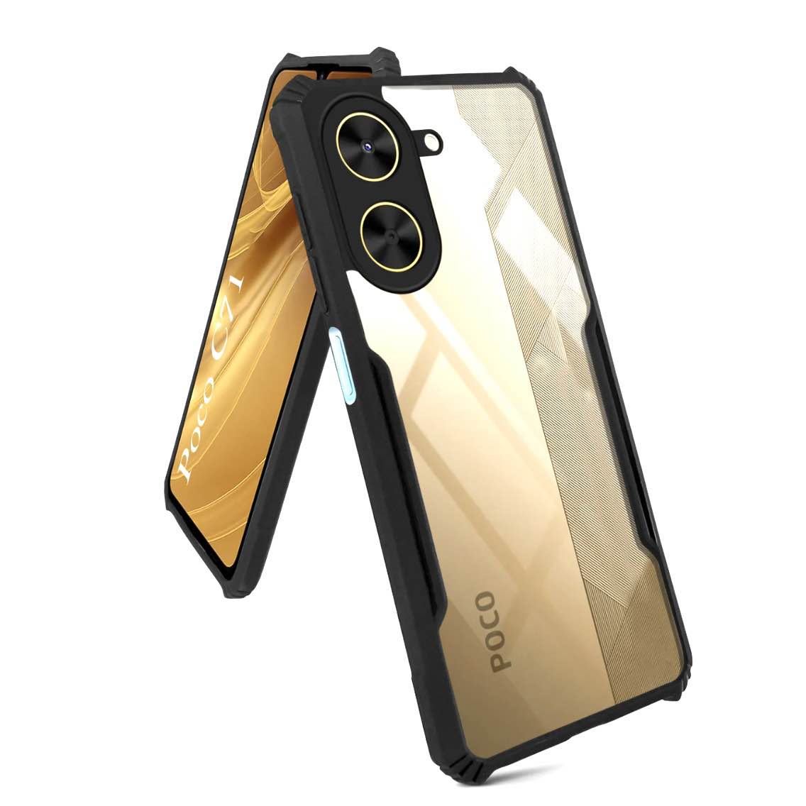 Redmi A5 Ipaaky Back Transparent Case - Black (Other)