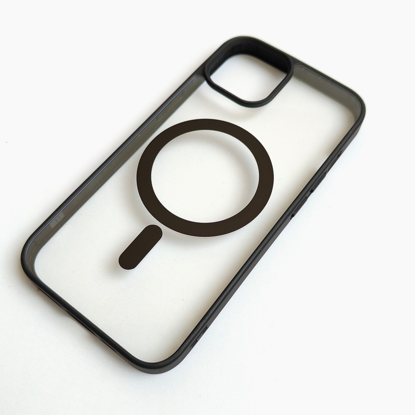Iphone 14 AirSkin Case With Back Transparent And Mag Safe Support - Black (Other)