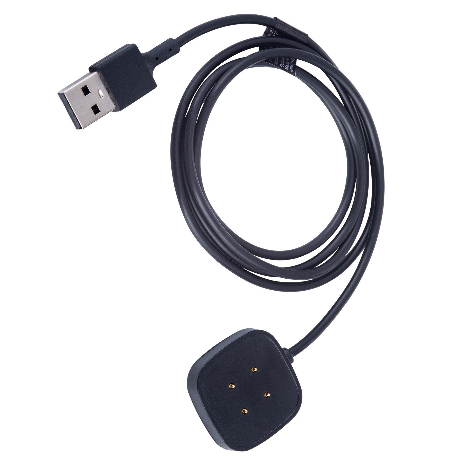 USB Magnetic Watch Charger For  Fitbit Versa 4 - Black