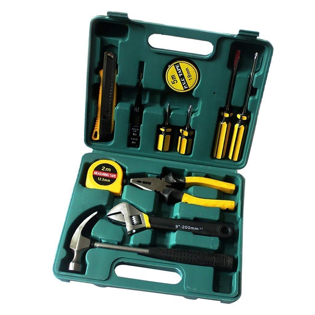 Multi Purpose 12 Pcs Pieces Household and Electrical Repair Tool Kit Set ( 12 In 1) Hand Tools Box Set -Multicolor 