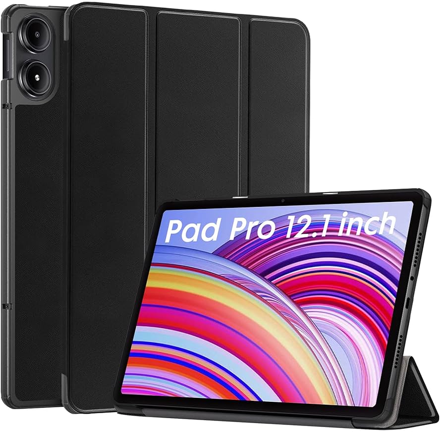 Redmi Pad Pro 12.1" inch  Trifold Leather Finished Case With Pen Holder - Trifold (Other)