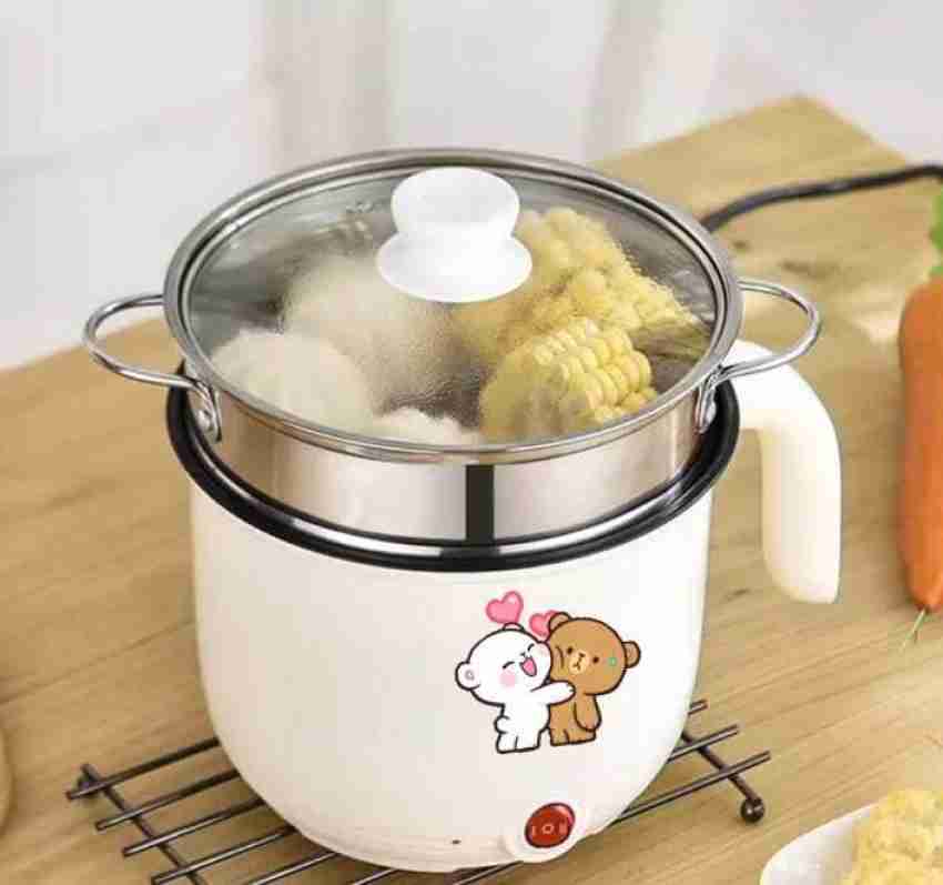 Electric Cooking Pot With Streamer And EGG Boil Stand - Multicolor