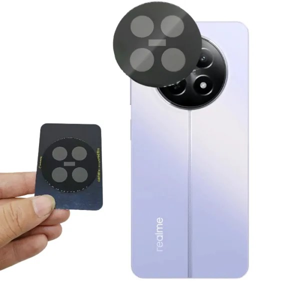 Realme C65 Camera Protector Full Glue Glass - Black