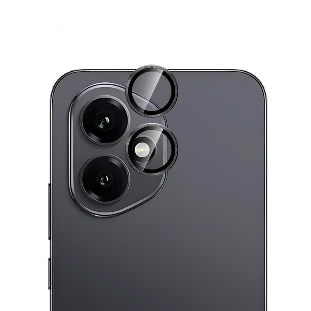 Honor 400 Lite (5g) Camera Protector Mettalic Ring Glass - Black