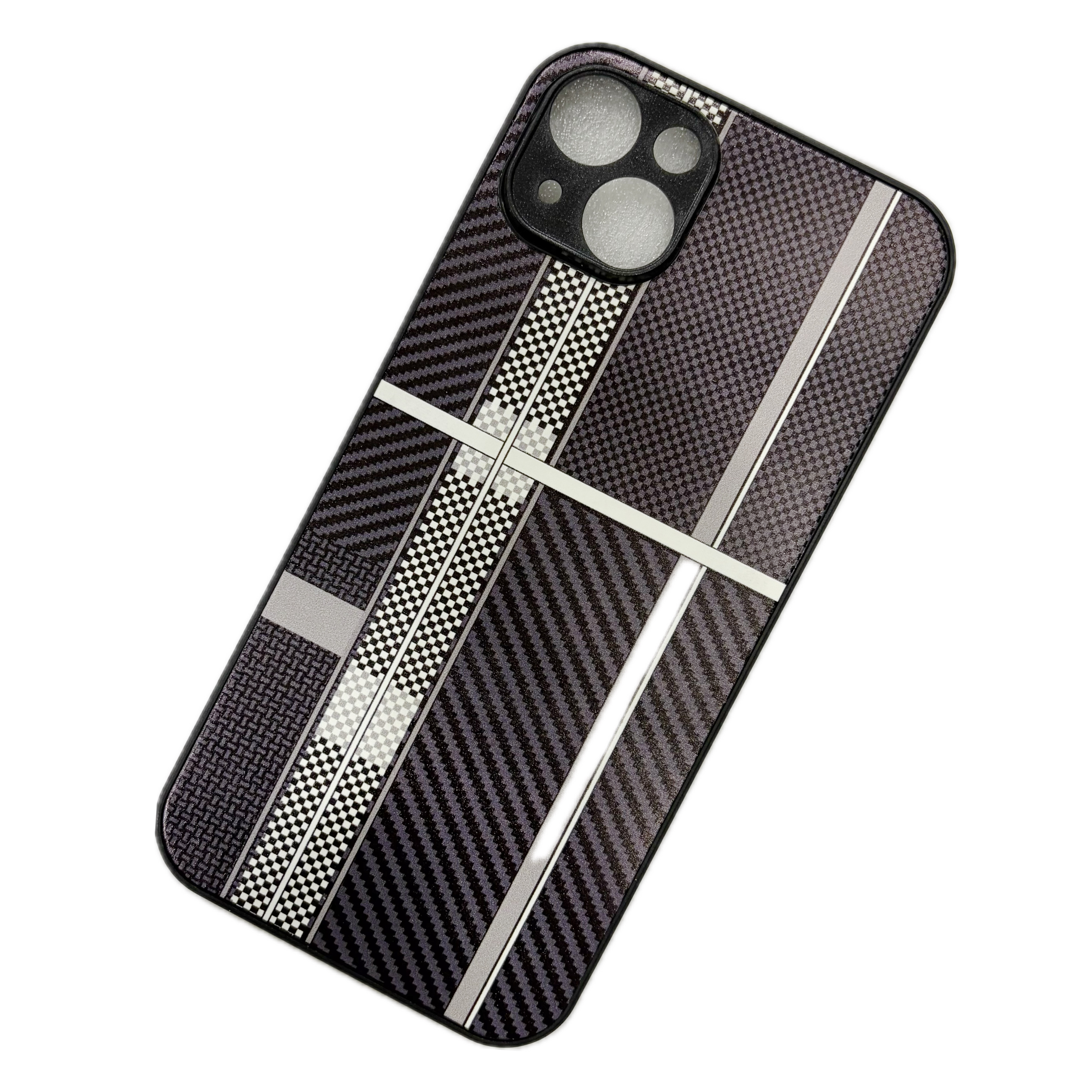Iphone 14 Plus Printed Pattern Lining Case With Side Silicon - Other