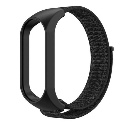 Mi Band 7 Nylon Velcro Soft Strap - Freesize (Black)
