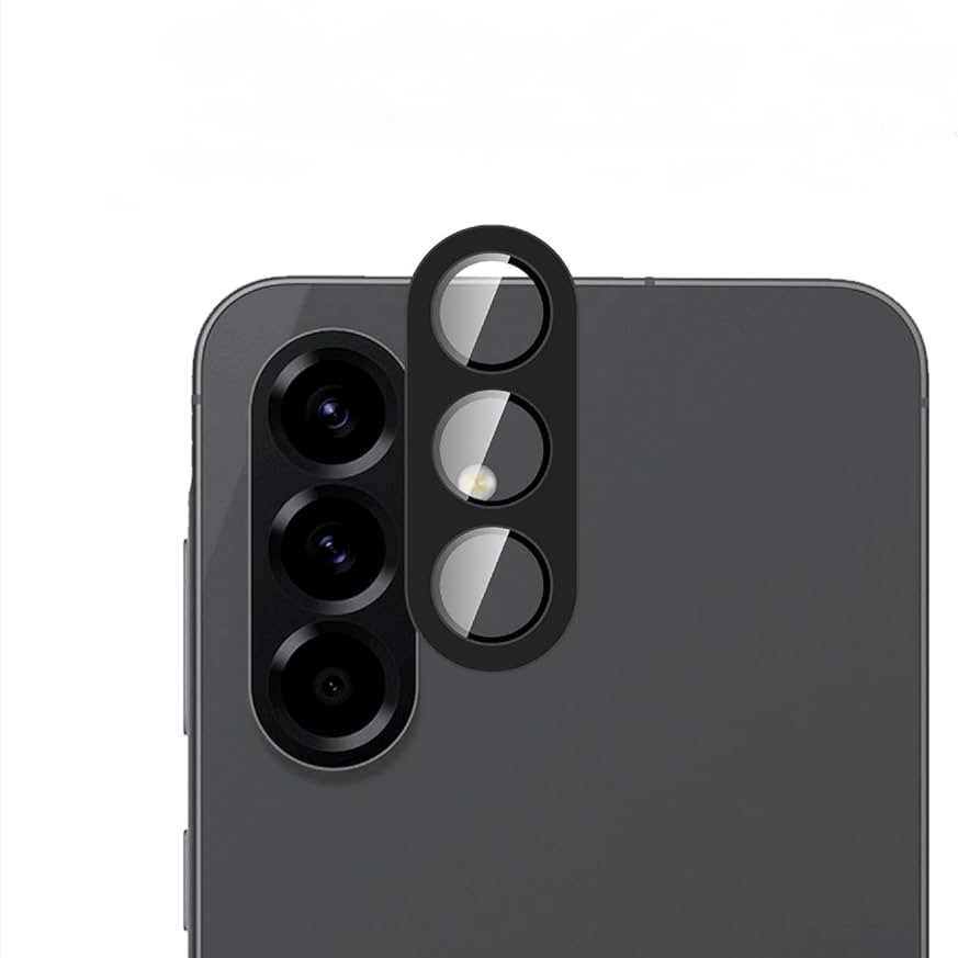 Samsung A17  Camera Protector Mettalic Ring Glass - Black