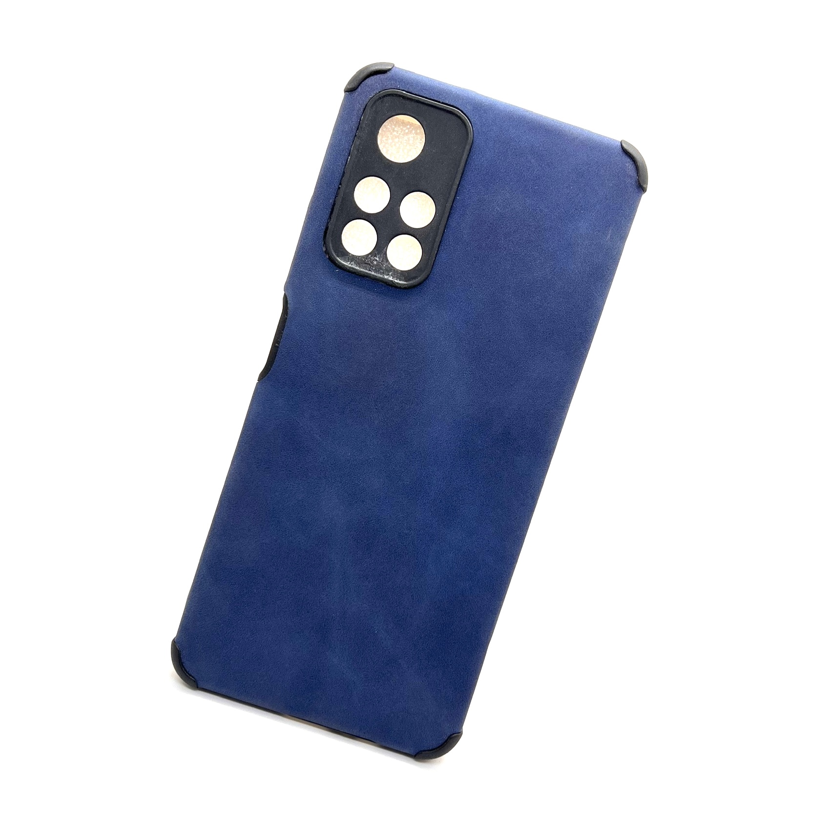 Redmi Note 11(5G) Leather Finished Side Bumped Case - Blue (Other)